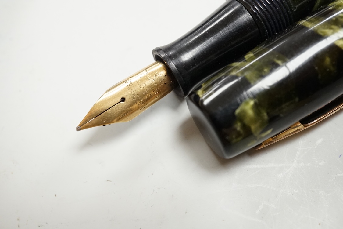 A cased Messenger pen and pencil set, a Waterman pen, etc.